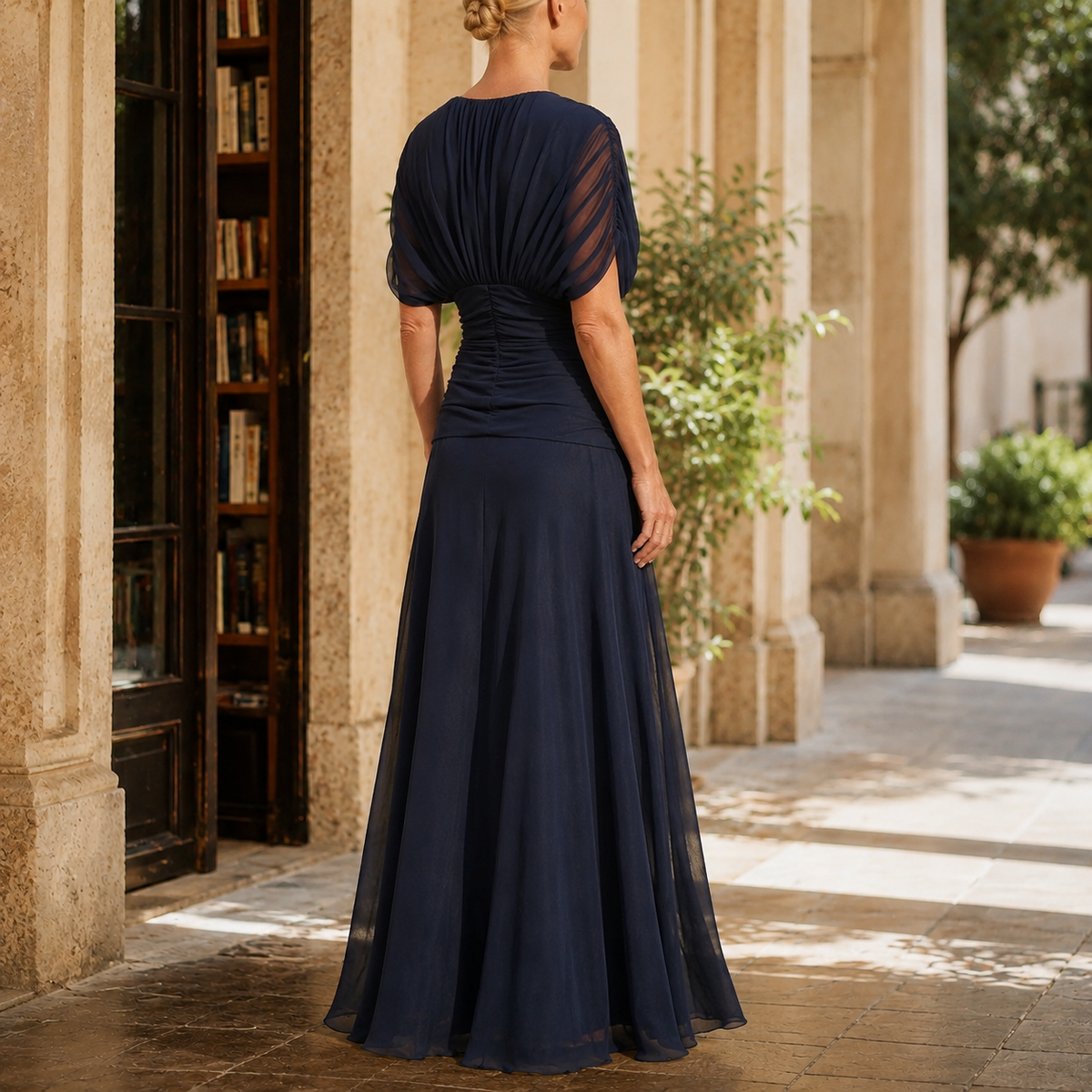 Vivienne Ruched Maxi Dress - Lead Alternate View