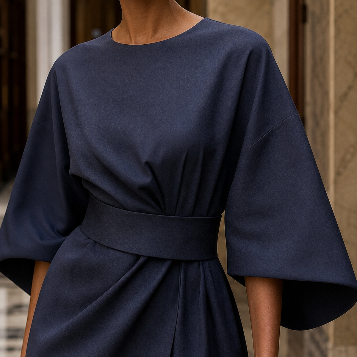 Astrid-Hope Belted Midi Dress - Lead Product Detail
