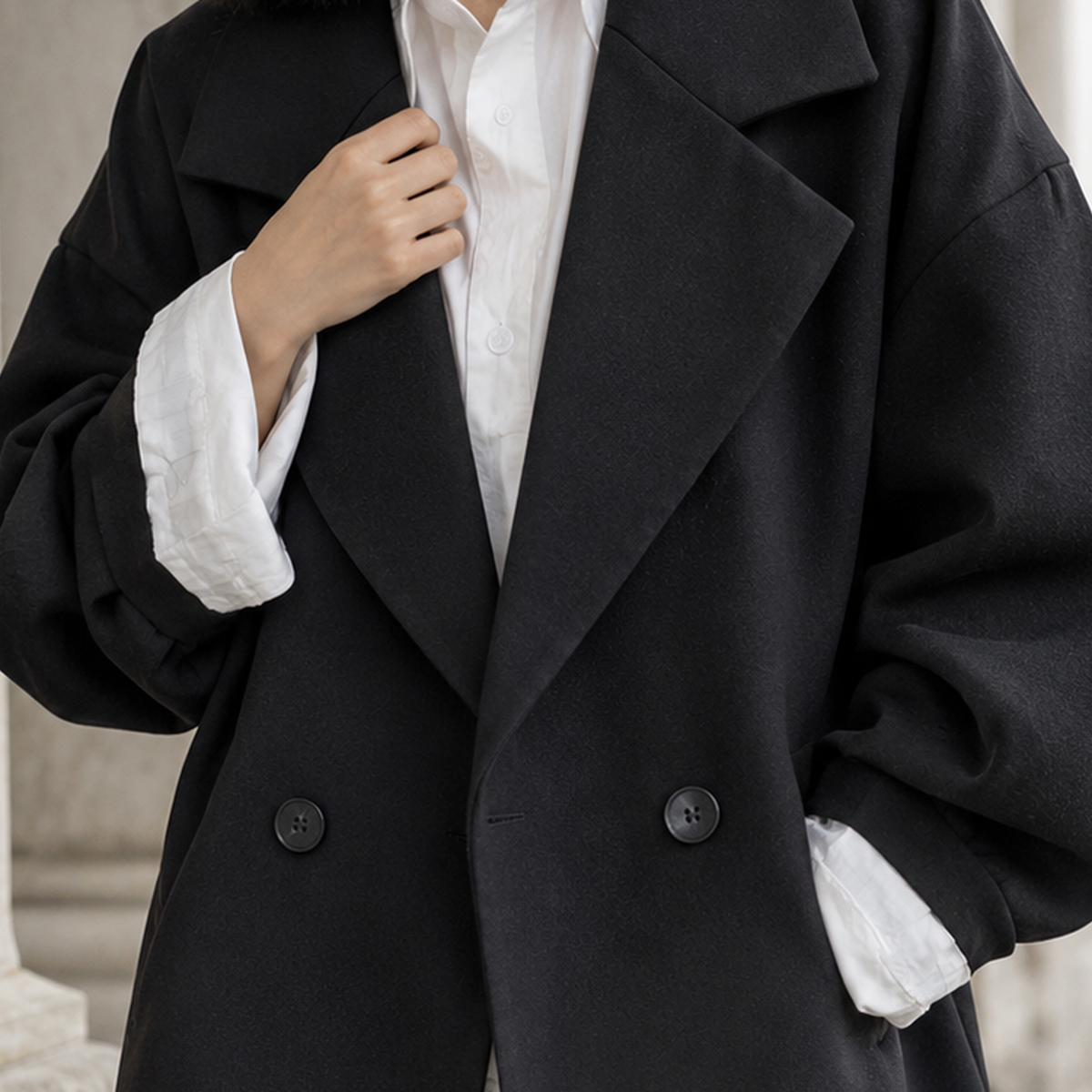 Heidi-Louise Petal Sleeve Blazer - Lead Product Detail