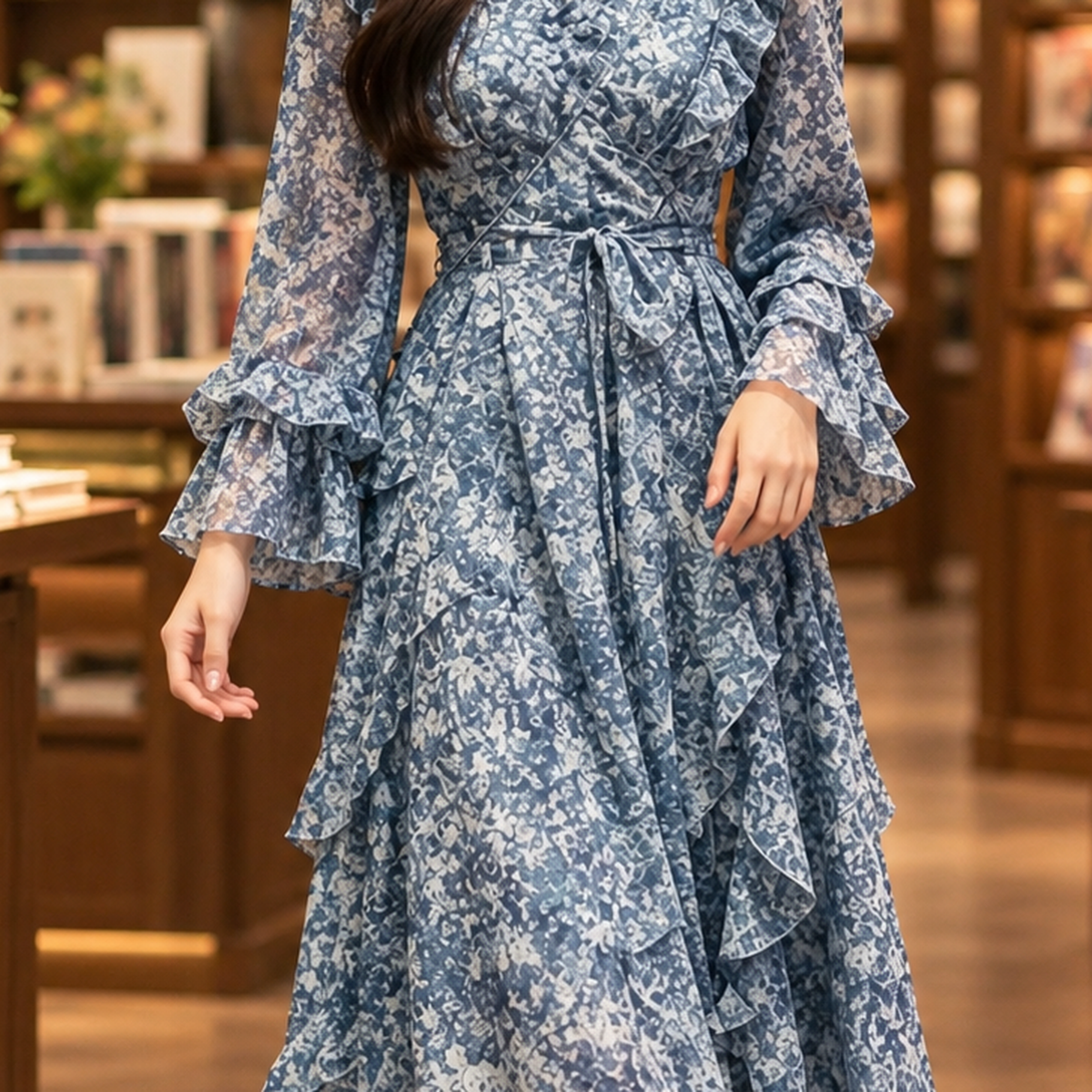 Vanessa-Jane Floral Midi Dress - Lead Product Detail