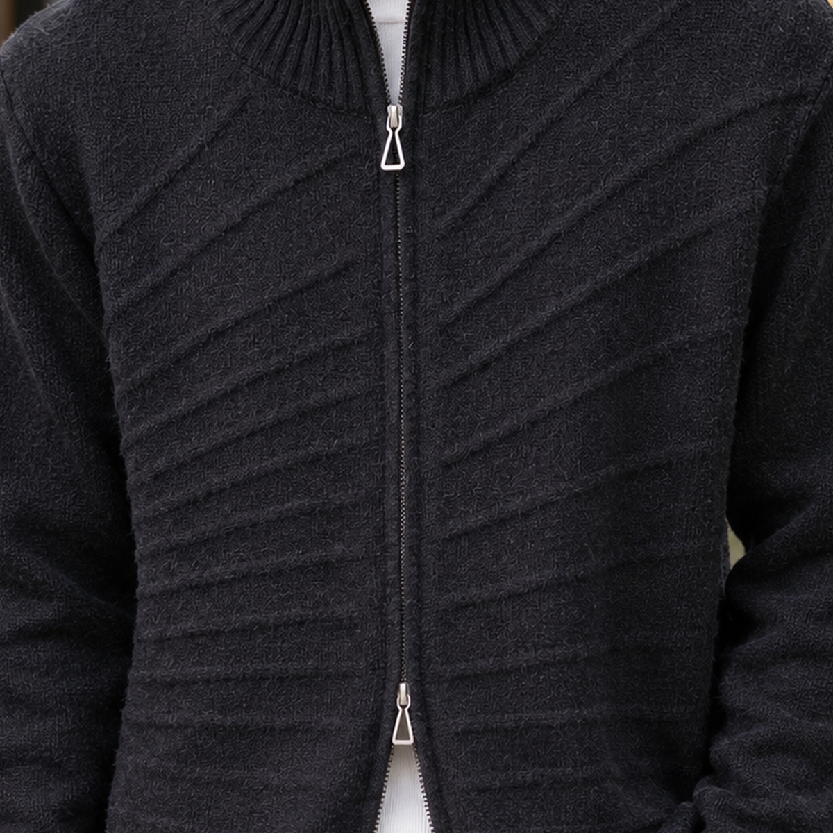 Rufus-Grant Zip Knit Sweater - Lead Product Detail