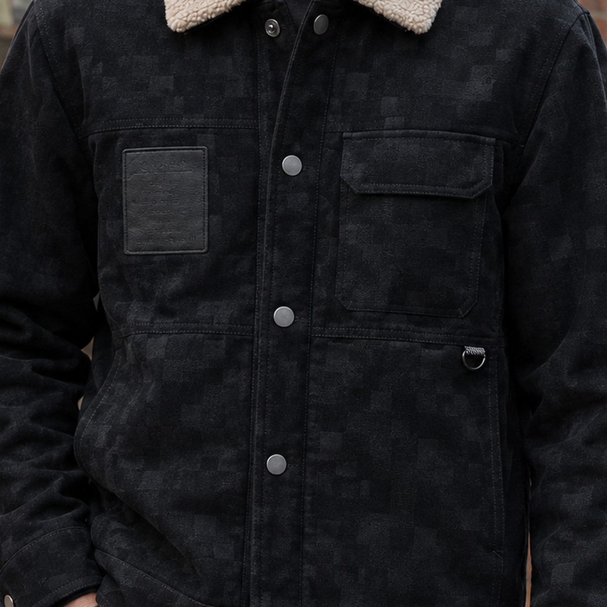 Damaso Contrast Collar Jacket - Lead Product Detail