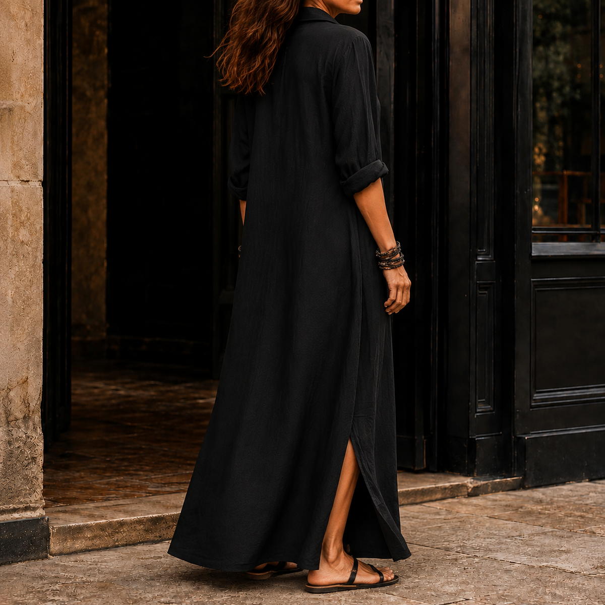 Sylvie Relaxed Maxi Dress - Lead Alternate View