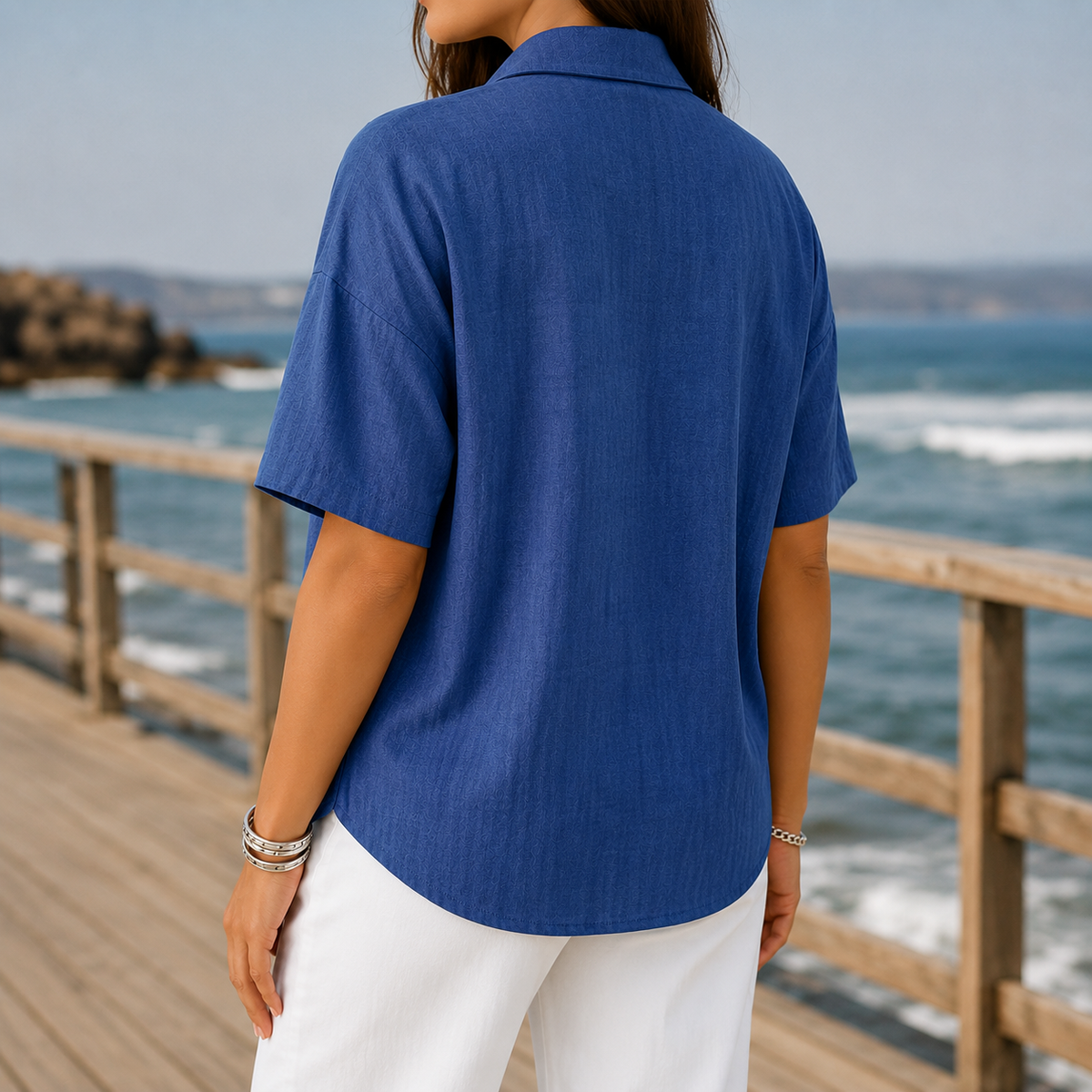 Yara Relaxed Blouse - Lead Alternate View
