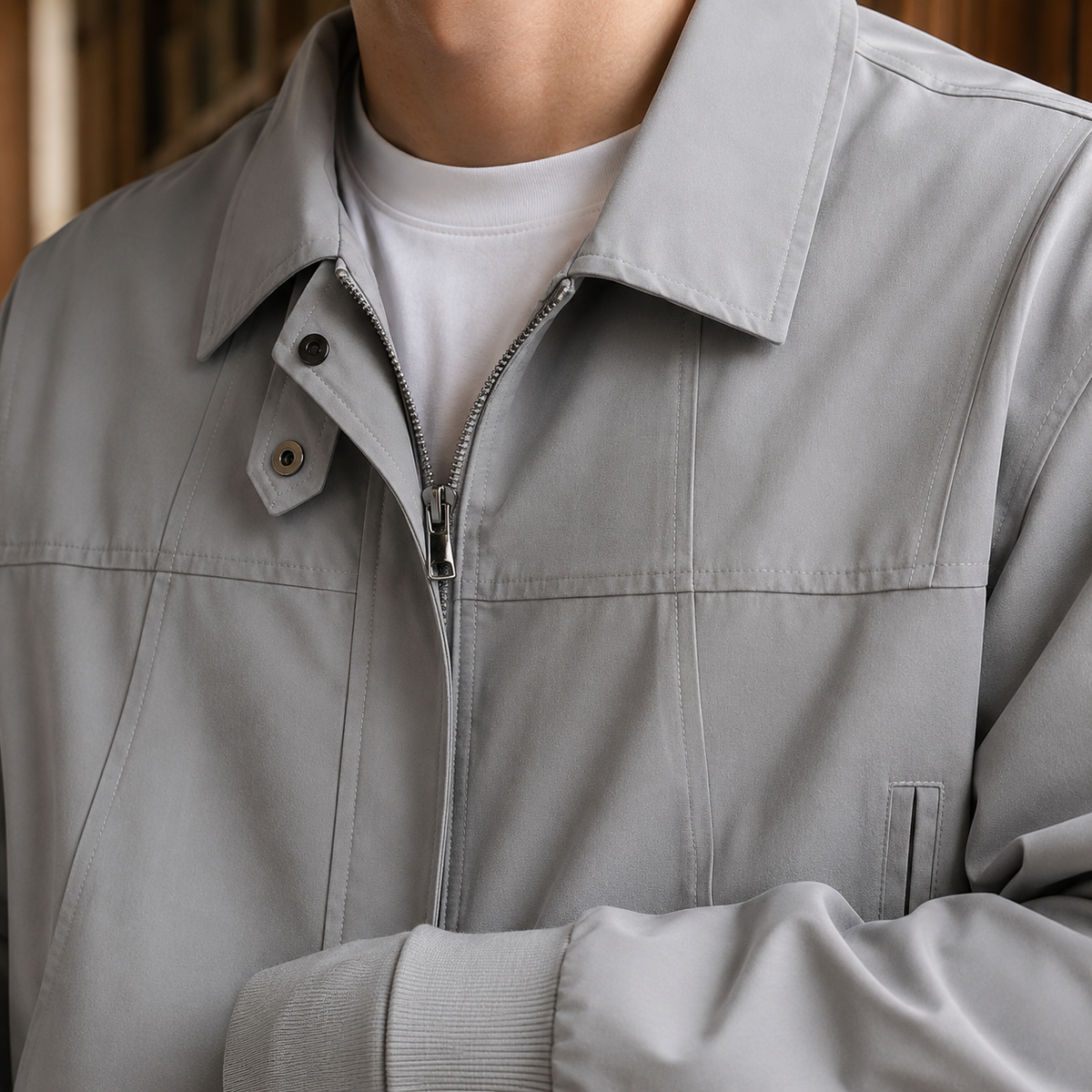 Celestin Zip Jacket - Lead Product Detail