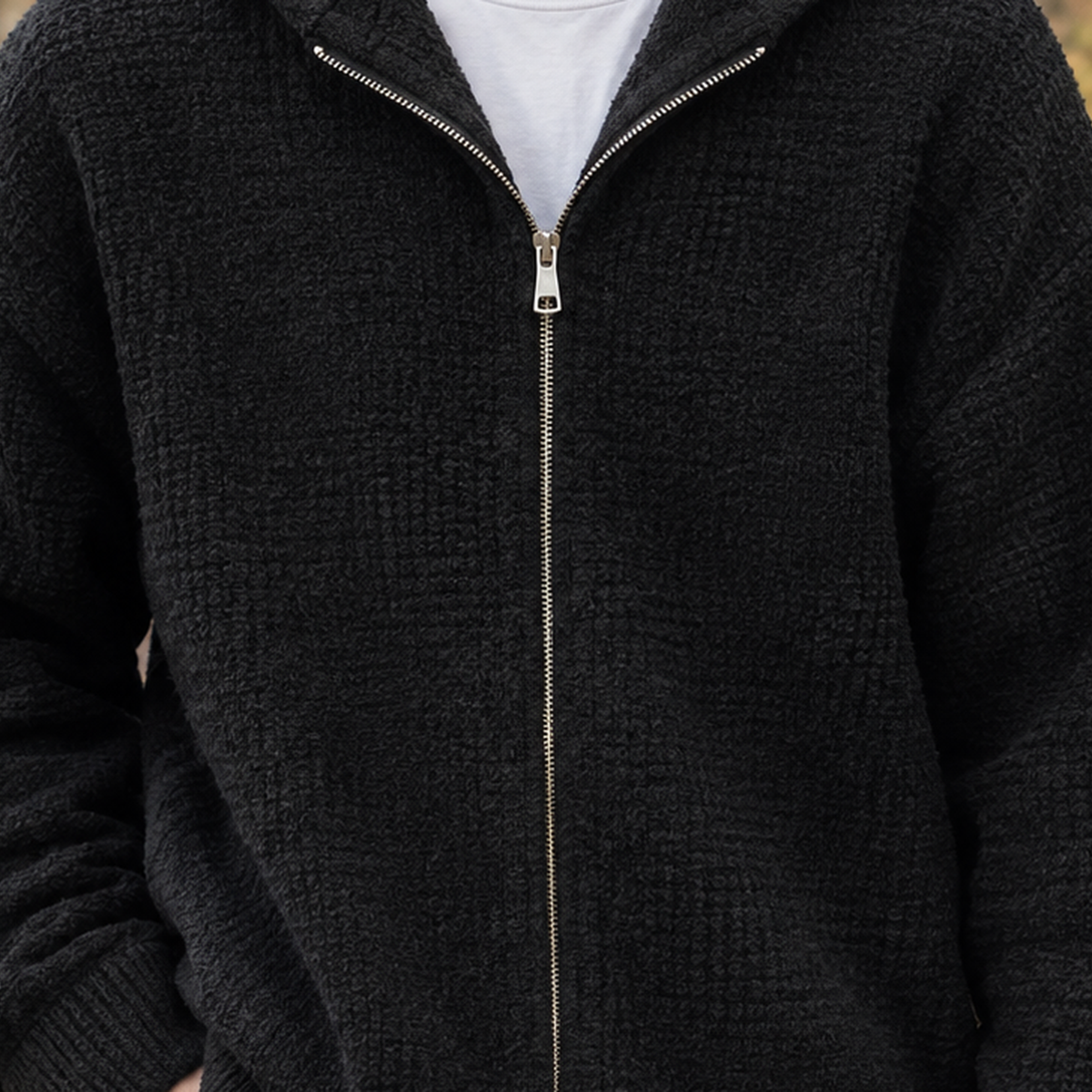 Jack Hooded Knit Sweater - Lead Product Detail