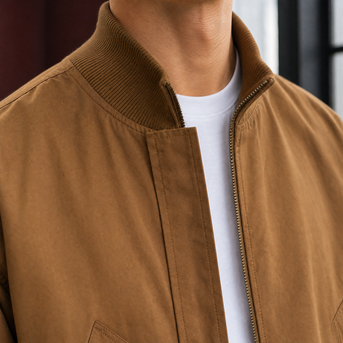 Simeon Bomber Jacket - Lead Product Detail