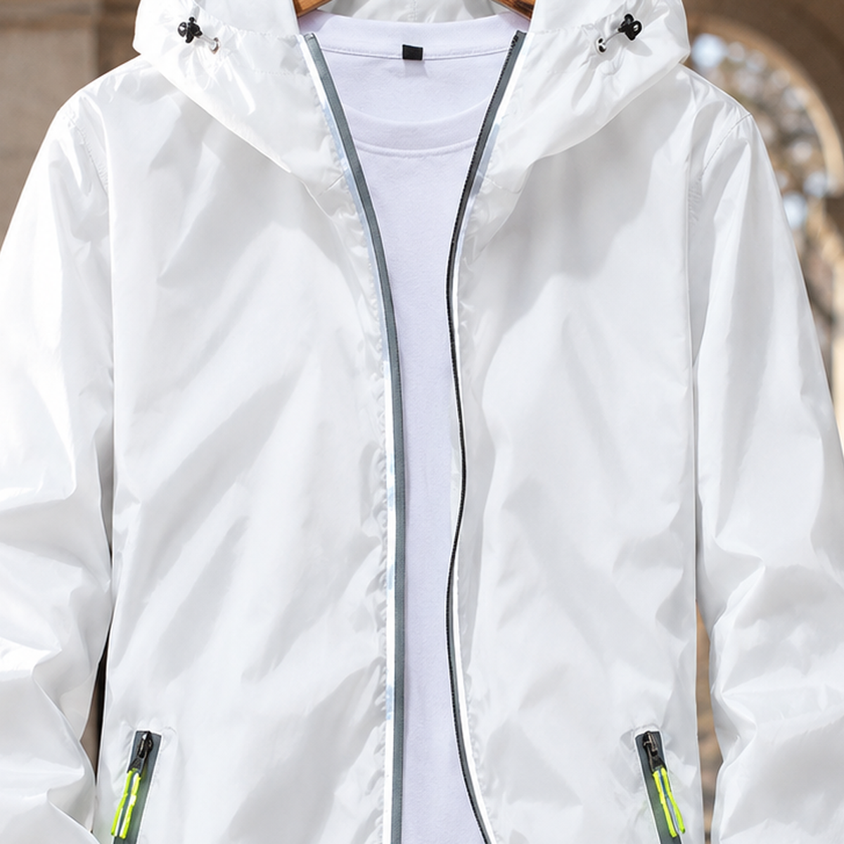 Odilon-Grey Reflective Zip Jacket - Lead Product Detail