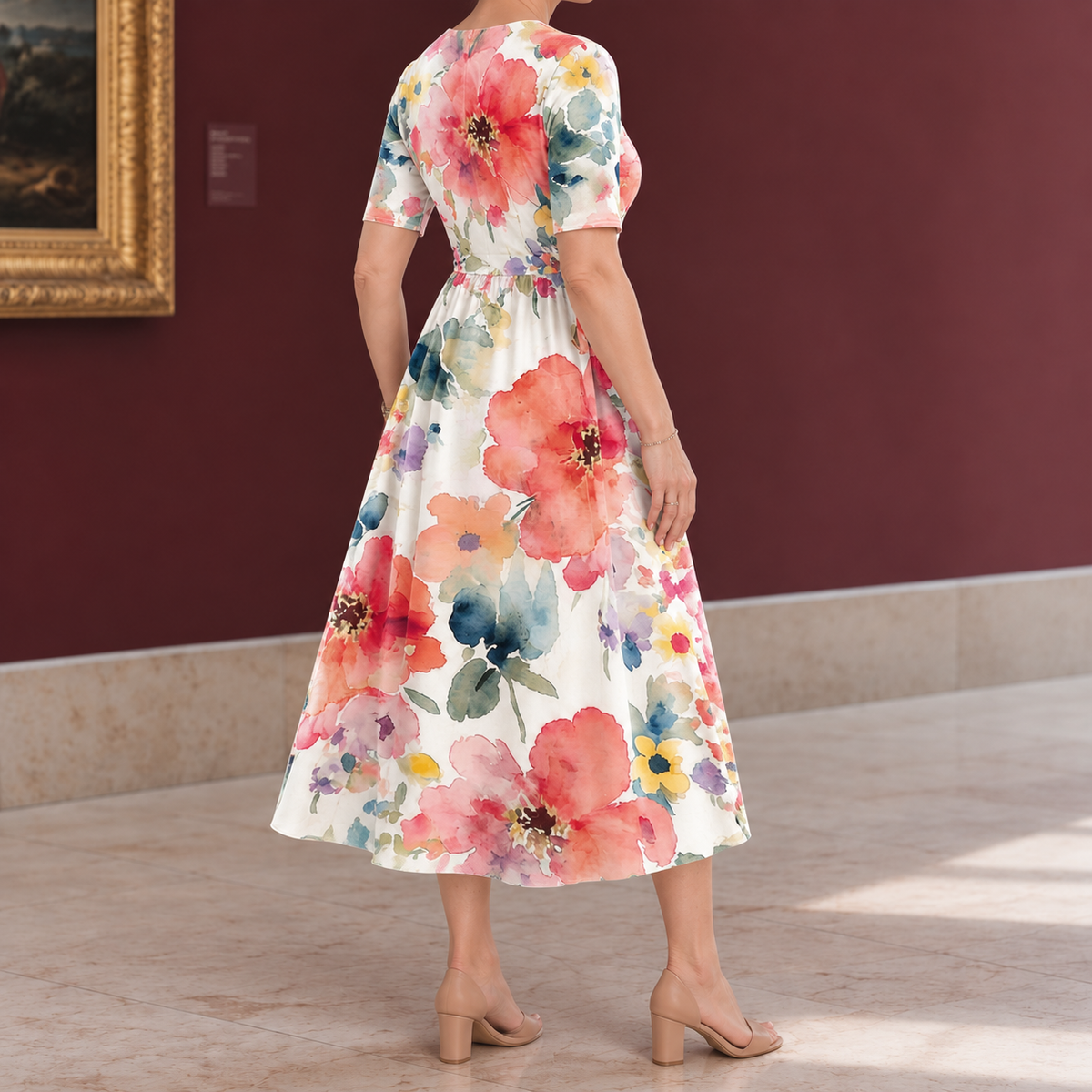 Lavinia Watercolor Dress - Lead Alternate View