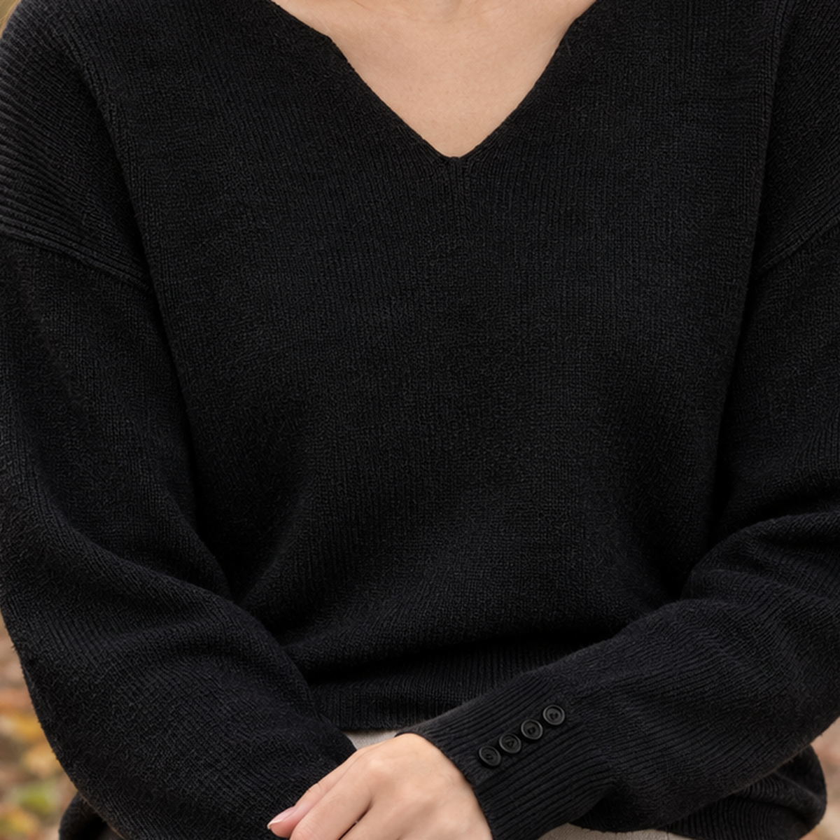 Lorelai-Rose V Neck Sweater - Lead Product Detail