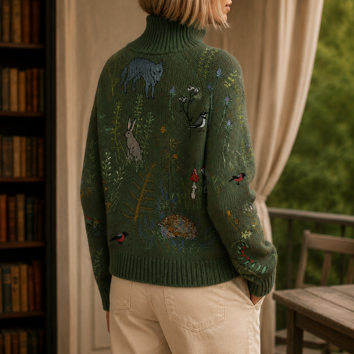 Mina Patterned Sweater - Lead Alternate View