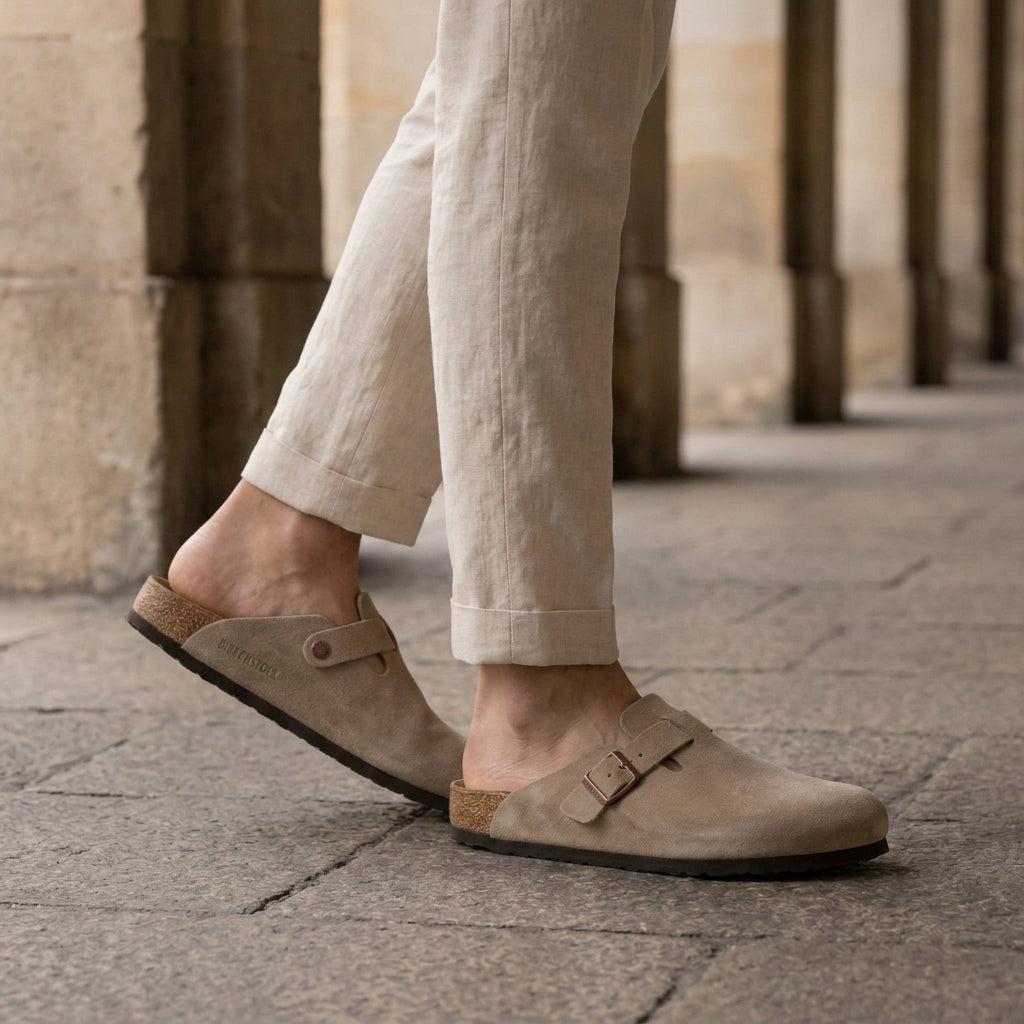 Dario Suede Buckle Mules - Lead Alternate View