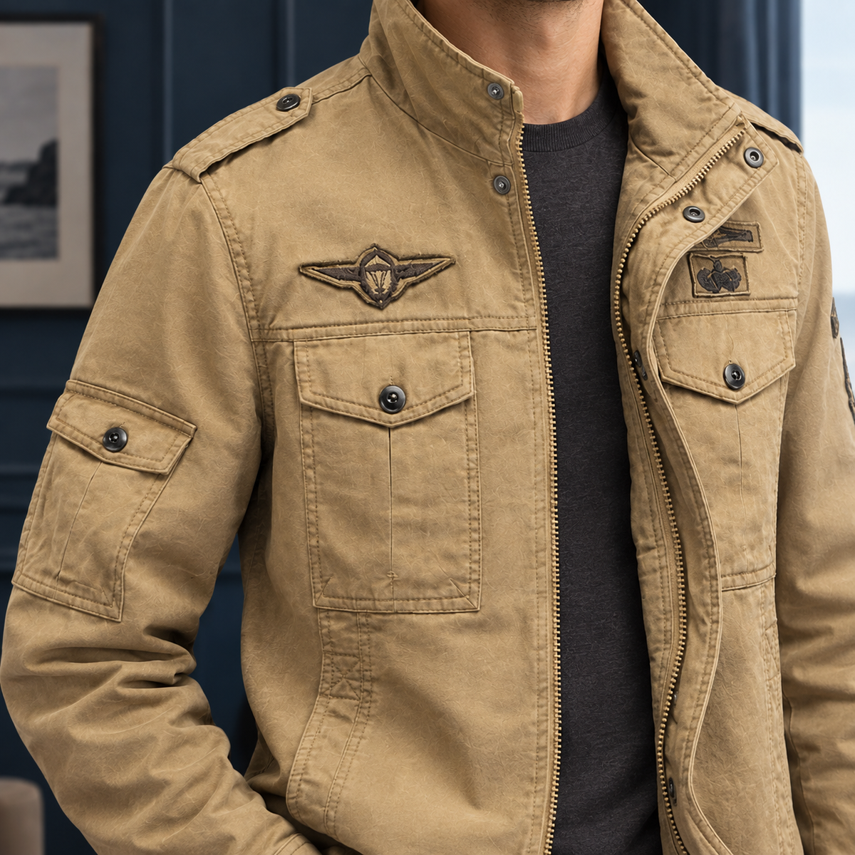 Fulbert Military Jacket - Lead Product Detail
