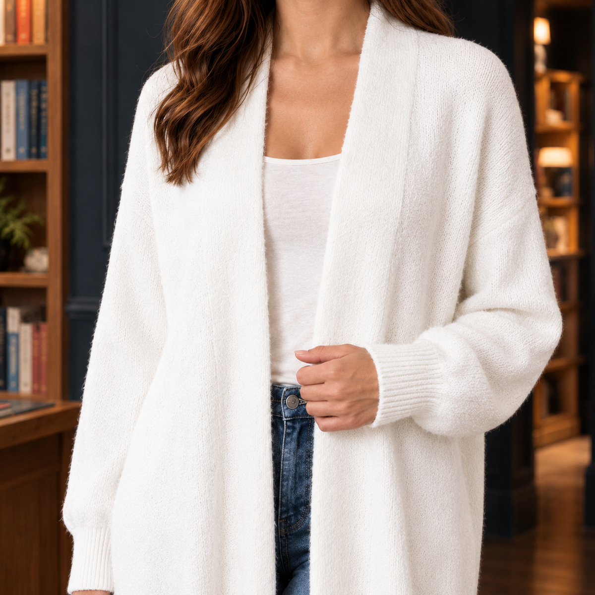 Natalie Longline Cardigan - Lead Product Detail