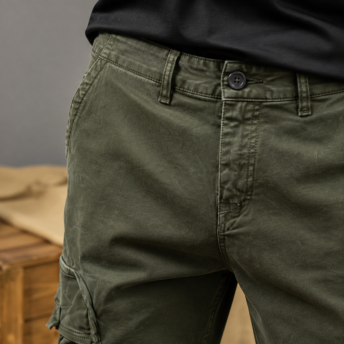 Cedric Relaxed Cargo Pants - Lead Product Detail