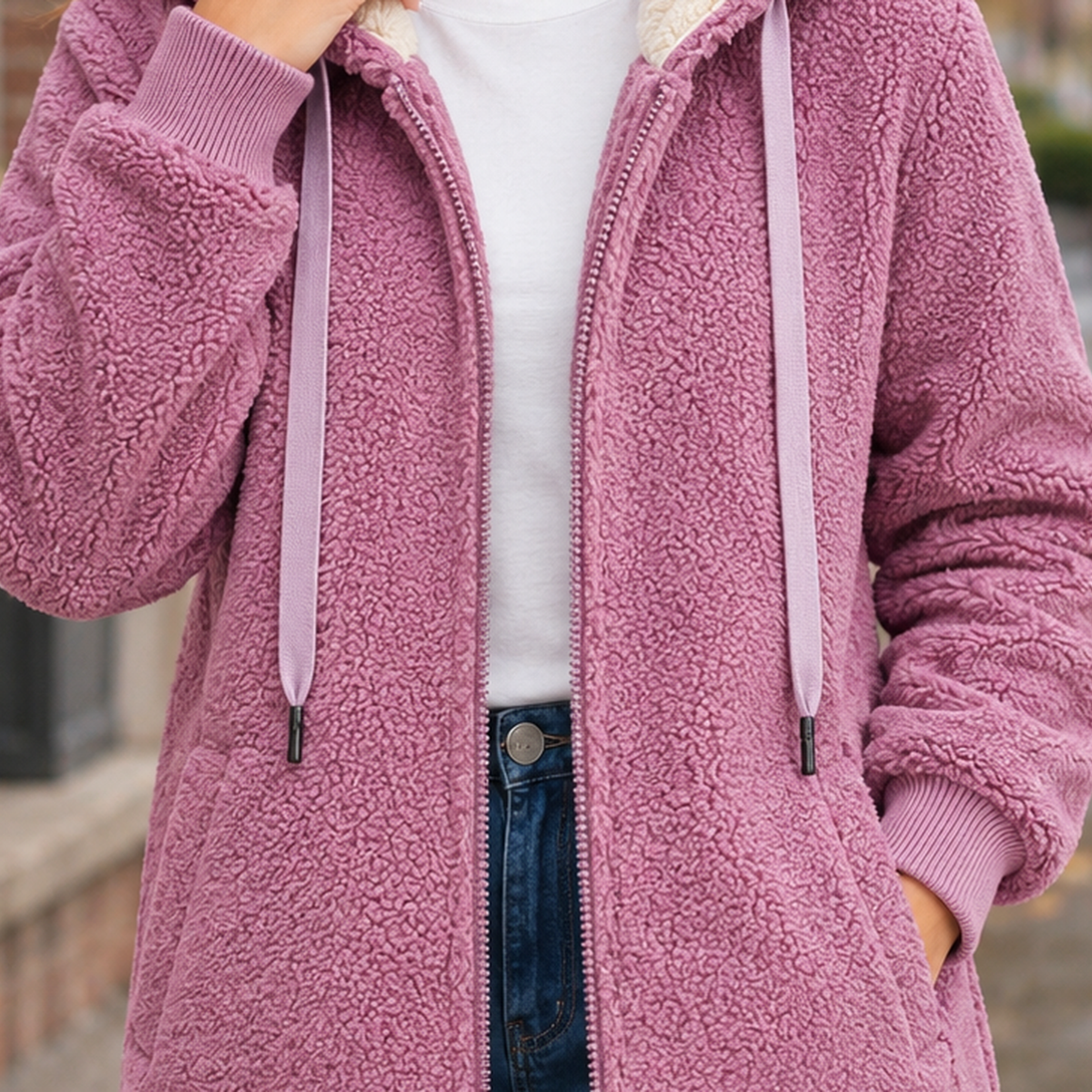 Catriona-Grace Fleece Lined Jacket - Lead Product Detail
