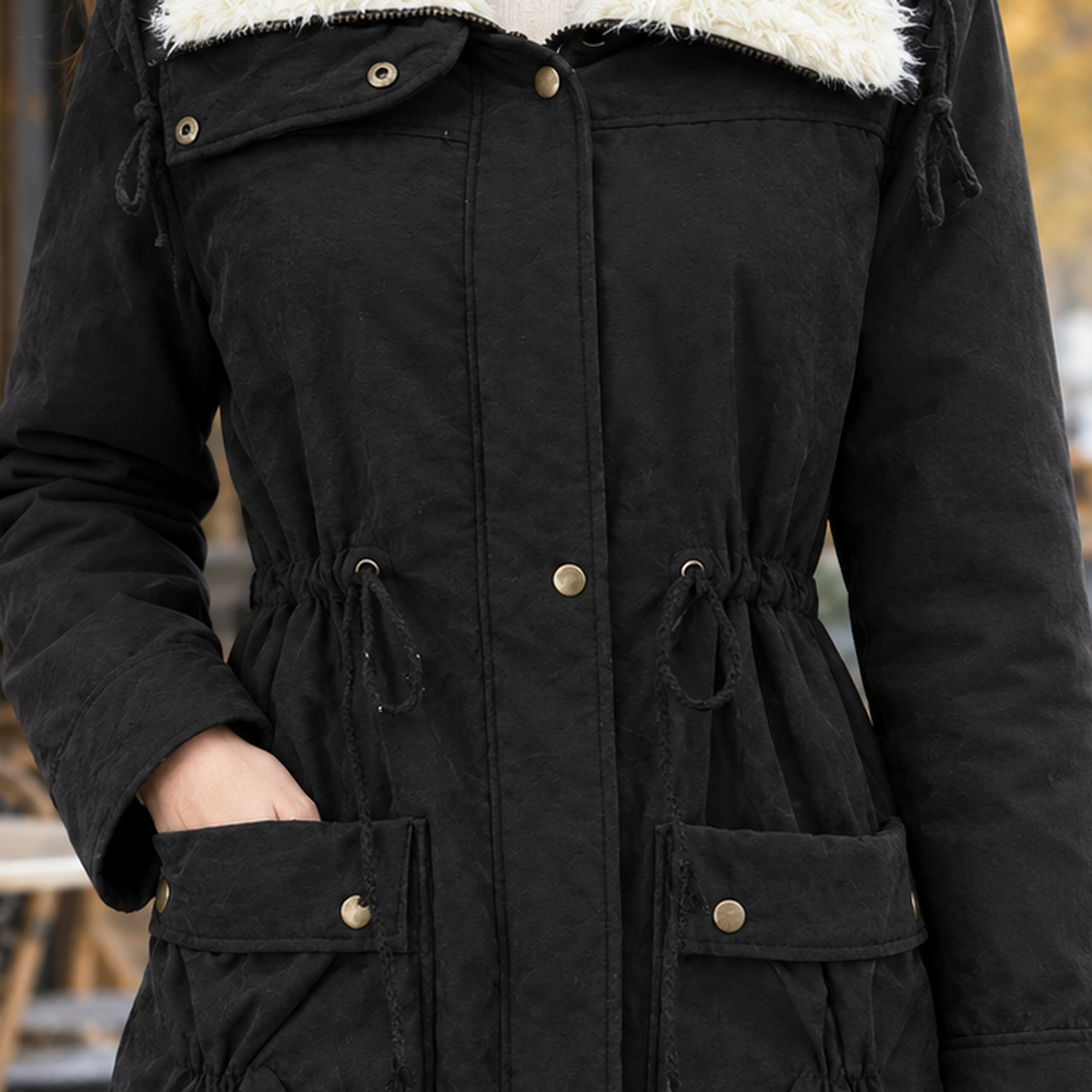 Maxine-Faye Teddy Collar Jacket - Lead Product Detail