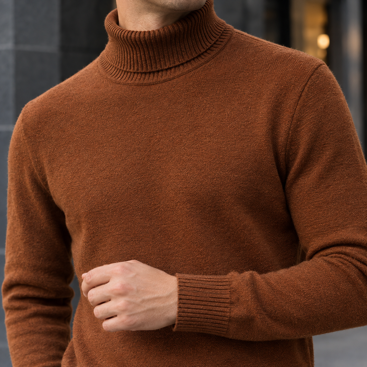 Rufus Turtleneck Sweater - Lead Product Detail