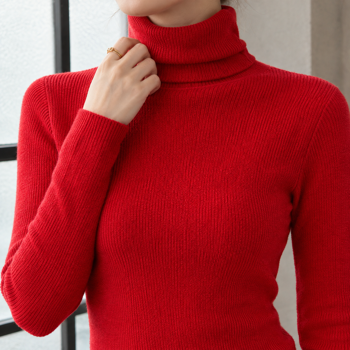 Guinevere Turtleneck Sweater - Lead Product Detail