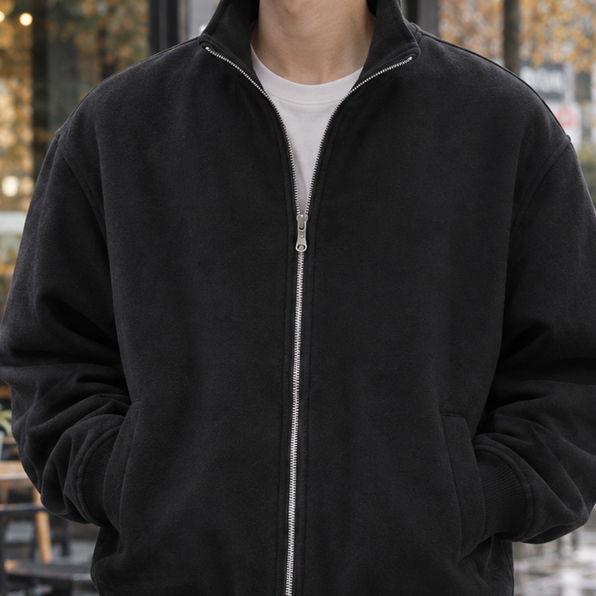 Amaury Stand Collar Jacket - Lead Product Detail