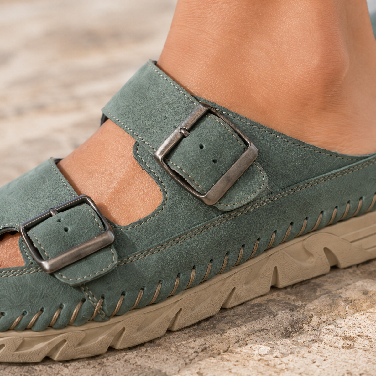 Cecconi Buckle Sandals - Lead Product Detail