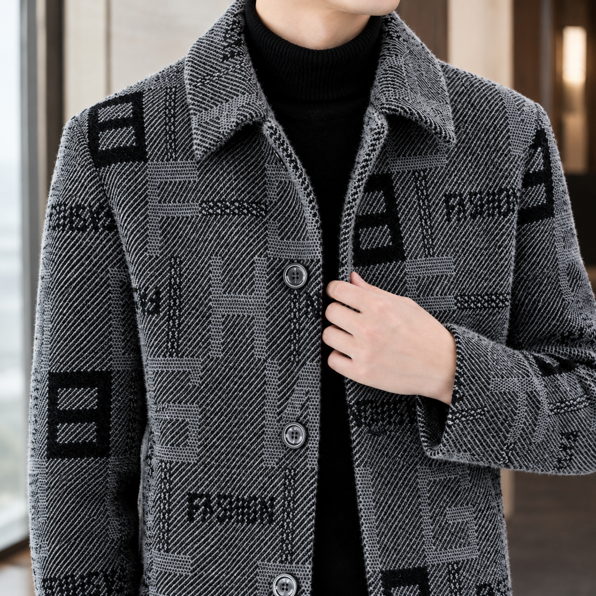 Reinhold Patterned Jacket - Lead Product Detail