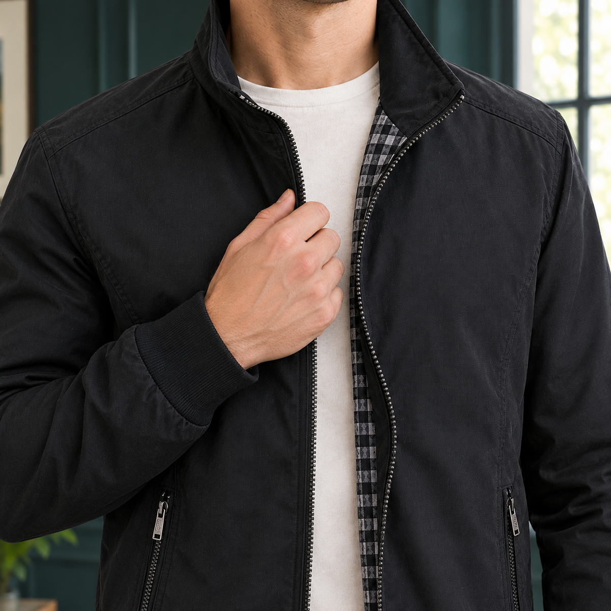Edmund Aviator Jacket - Lead Product Detail