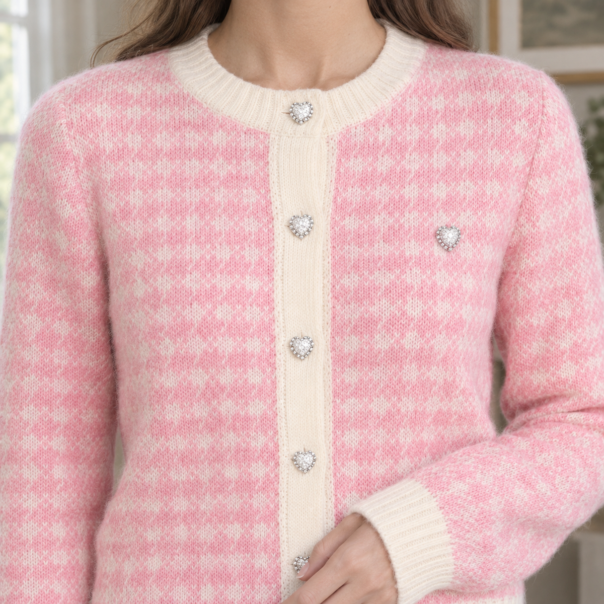 Becca Houndstooth Cardigan - Lead Product Detail
