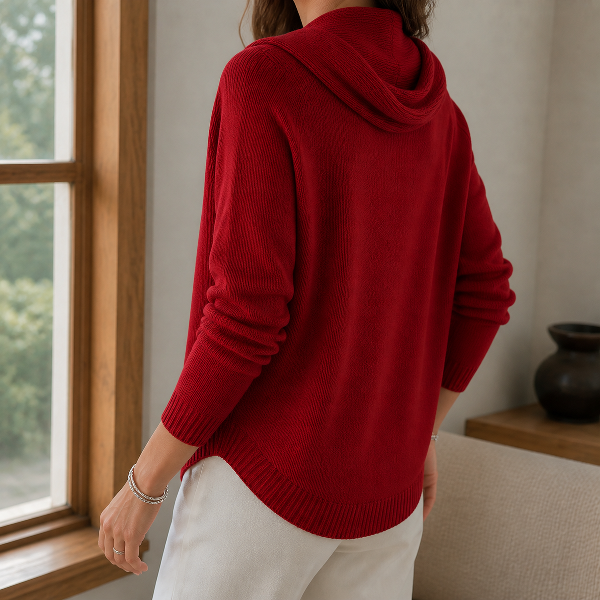 Tallulah Cowl Neck Sweater - Lead Alternate View