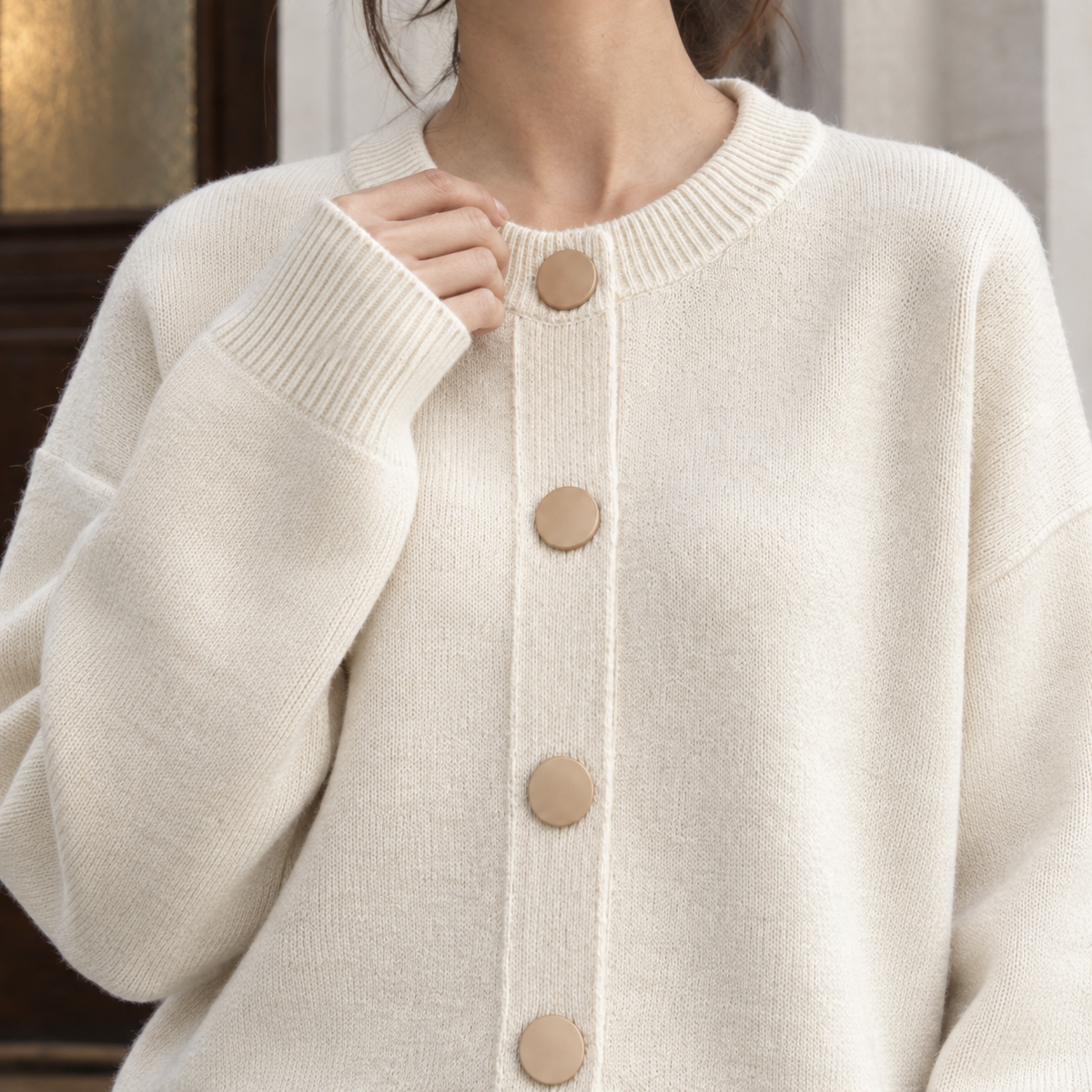 Michelle Wool Cardigan - Lead Product Detail