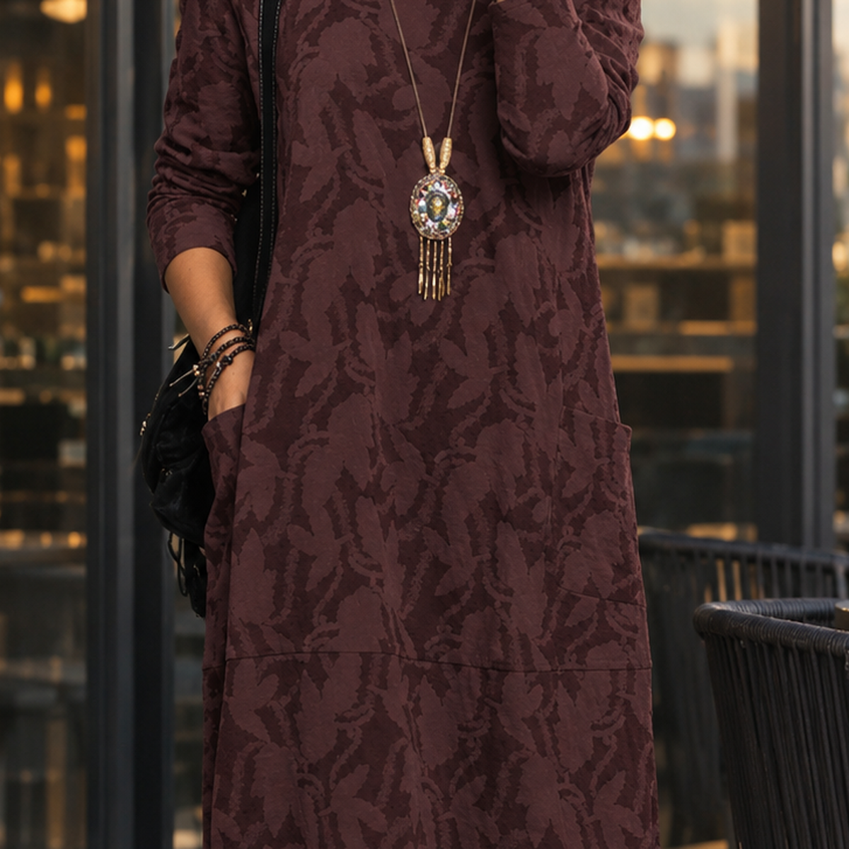 Crystal-Eve Relaxed Midi Dress - Lead Product Detail