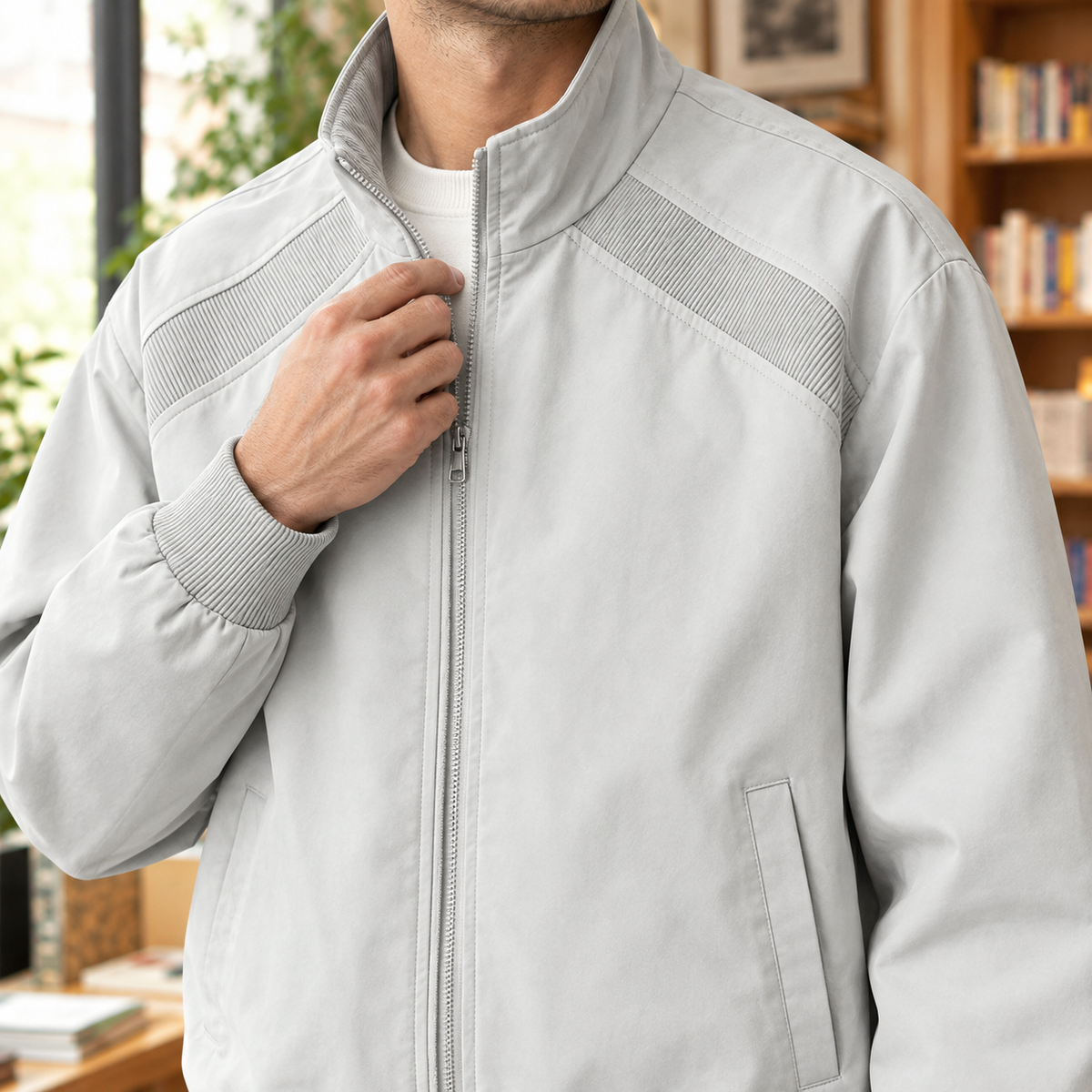Lachlan Stand Collar Jacket - Lead Product Detail