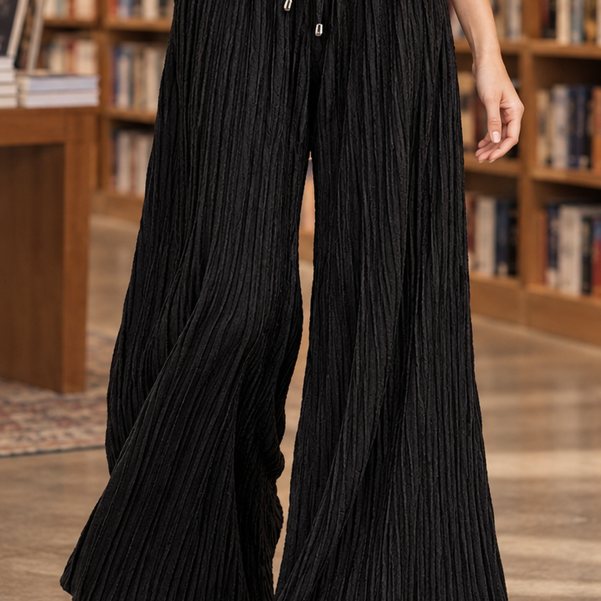 Quinn-Grace Pleated Pants - Lead Product Detail