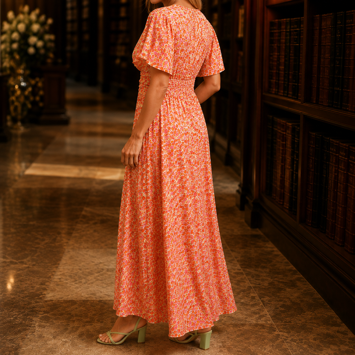 Cleo Floral Maxi Dress - Lead Alternate View