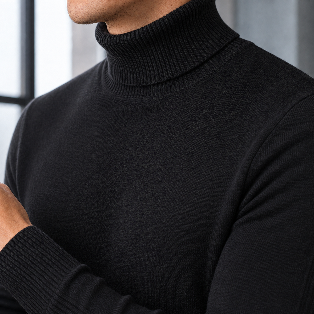 Axel Turtleneck Sweater - Lead Product Detail
