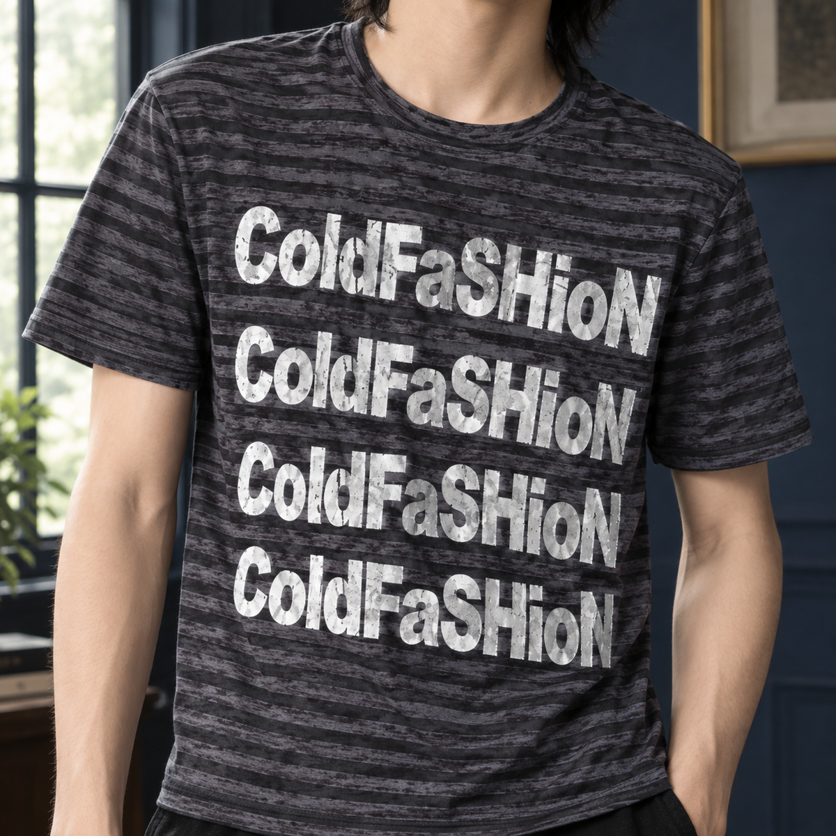 Christopher Striped T-Shirt - Lead Product Detail