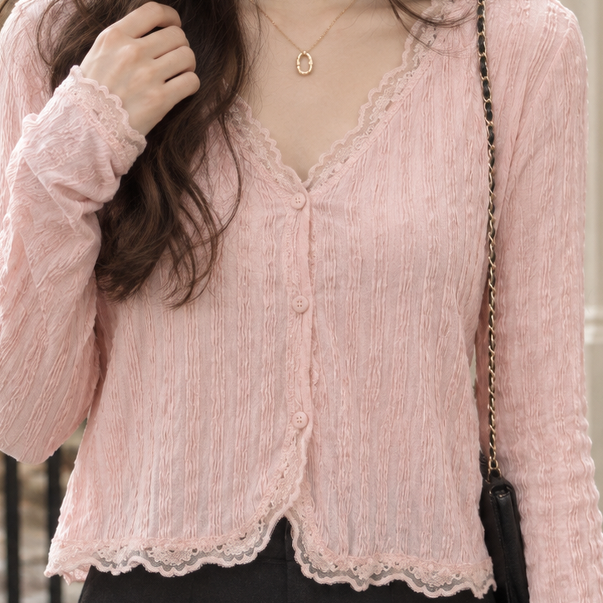 Ameline-Lane V-Neck Cardigan - Lead Product Detail