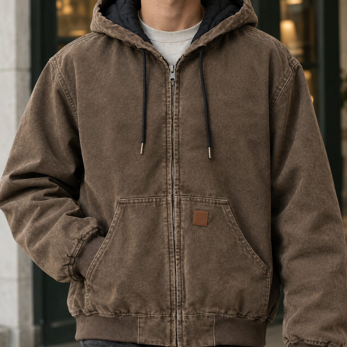 Gustave Washed Work Jacket - Lead Product Detail