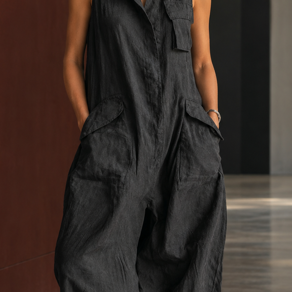 Shannon-Jade Balloon Leg Jumpsuit - Lead Product Detail
