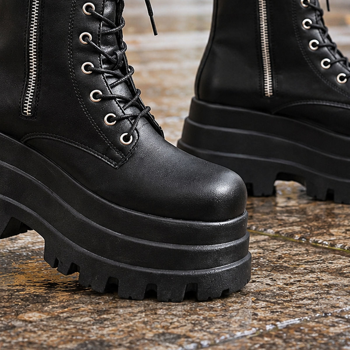 Nervesa Platform Boots - Lead Product Detail