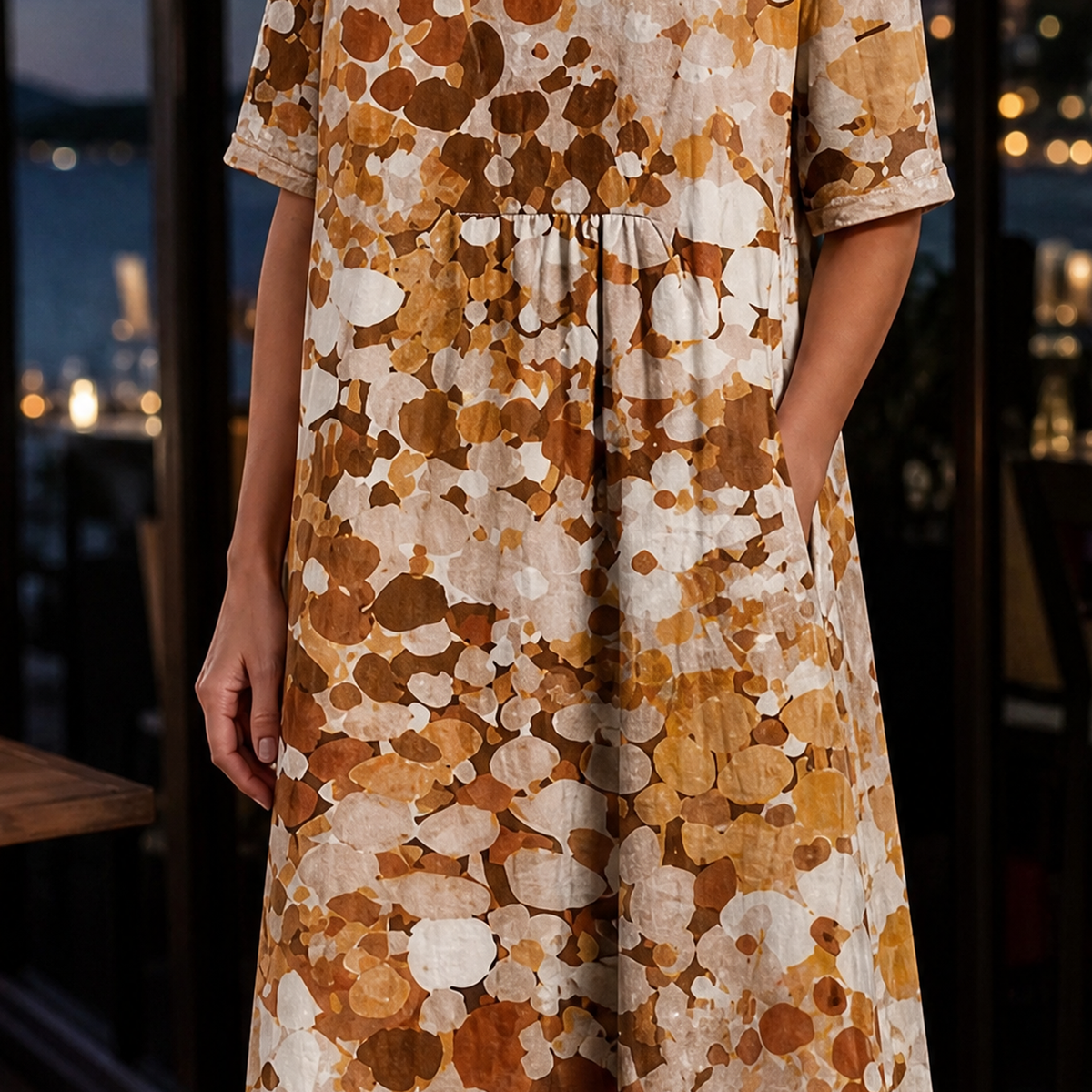 Blair-Pearl Gathered Midi Dress - Lead Product Detail