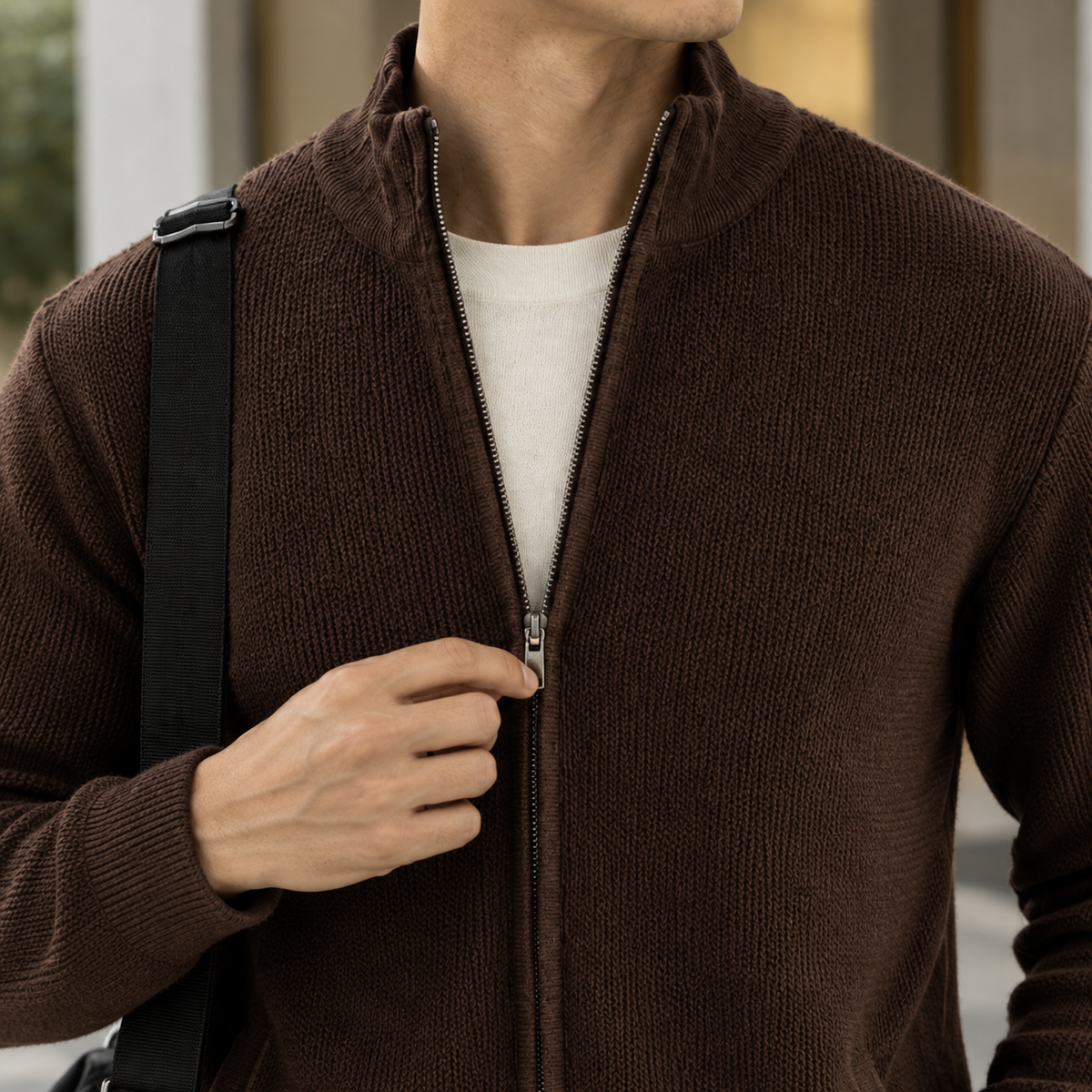 Renard Textured Sweater - Lead Product Detail