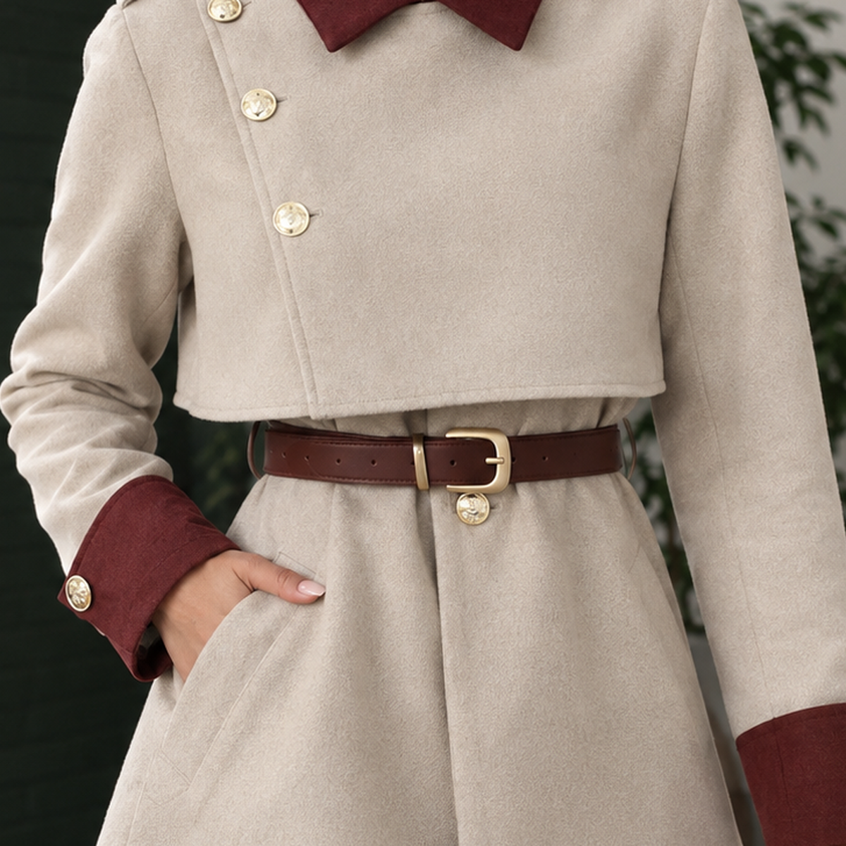 Leila-Elise Belted Coat - Lead Product Detail