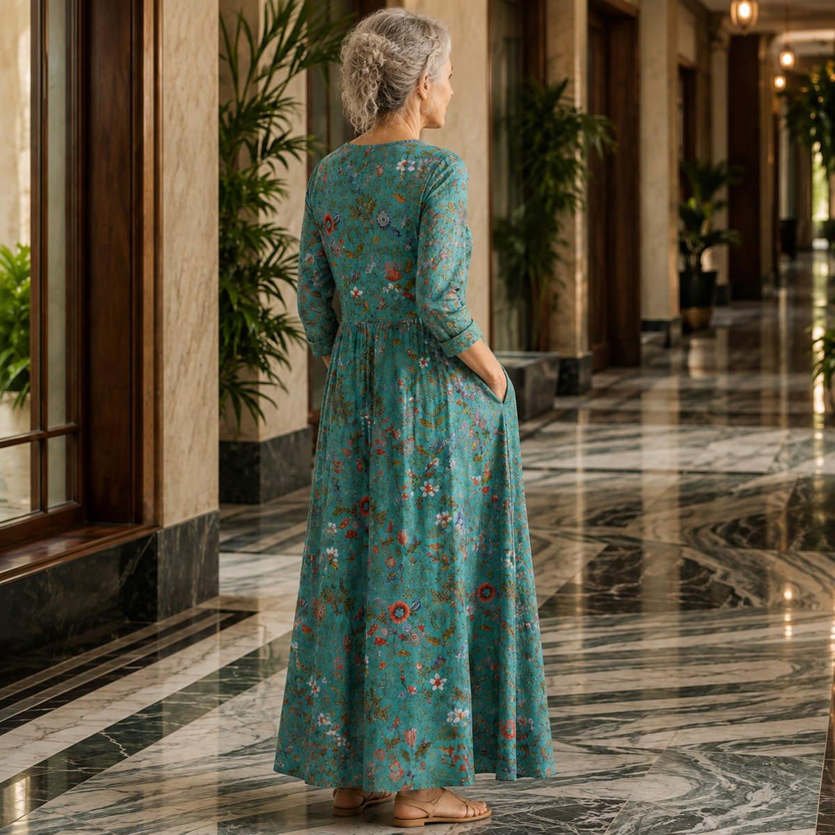 Josephine Floral Maxi Dress - Lead Alternate View
