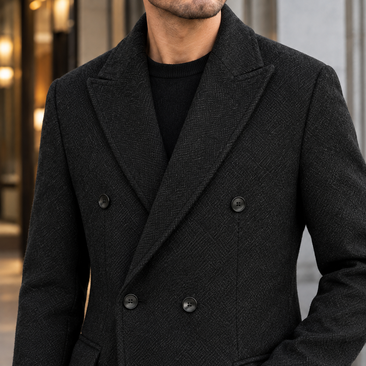 Lucas Double-Breasted Overcoat - Lead Product Detail