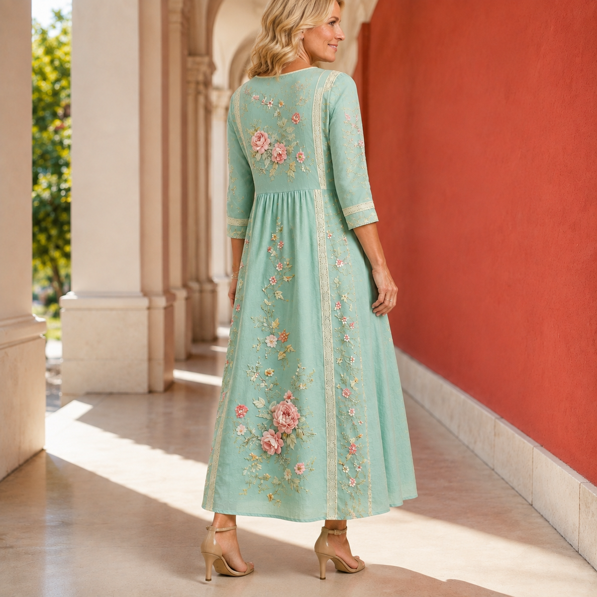 Nina Floral Maxi Dress - Lead Alternate View