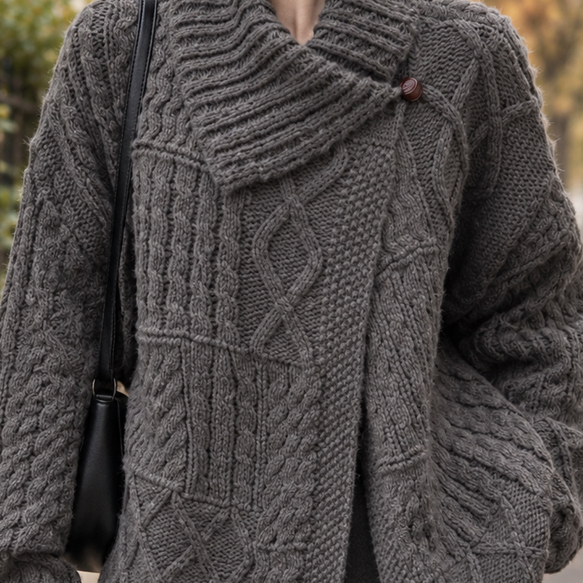 Emmeline-Skye Cable Knit Cardigan - Lead Product Detail
