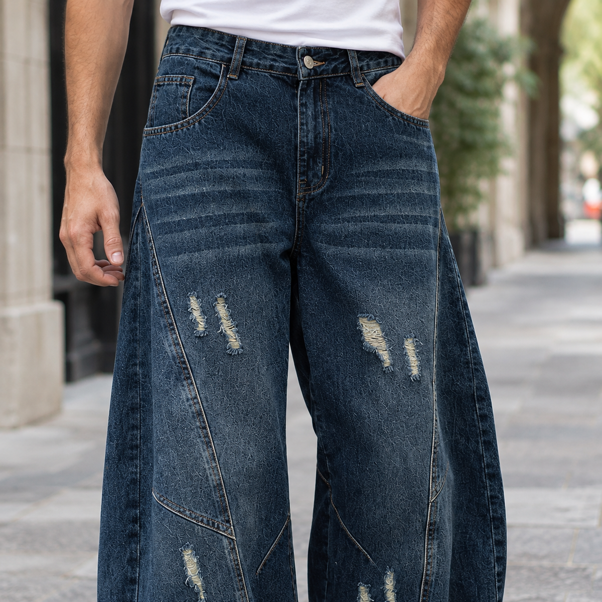 Caius Barrel Jeans - Lead Product Detail