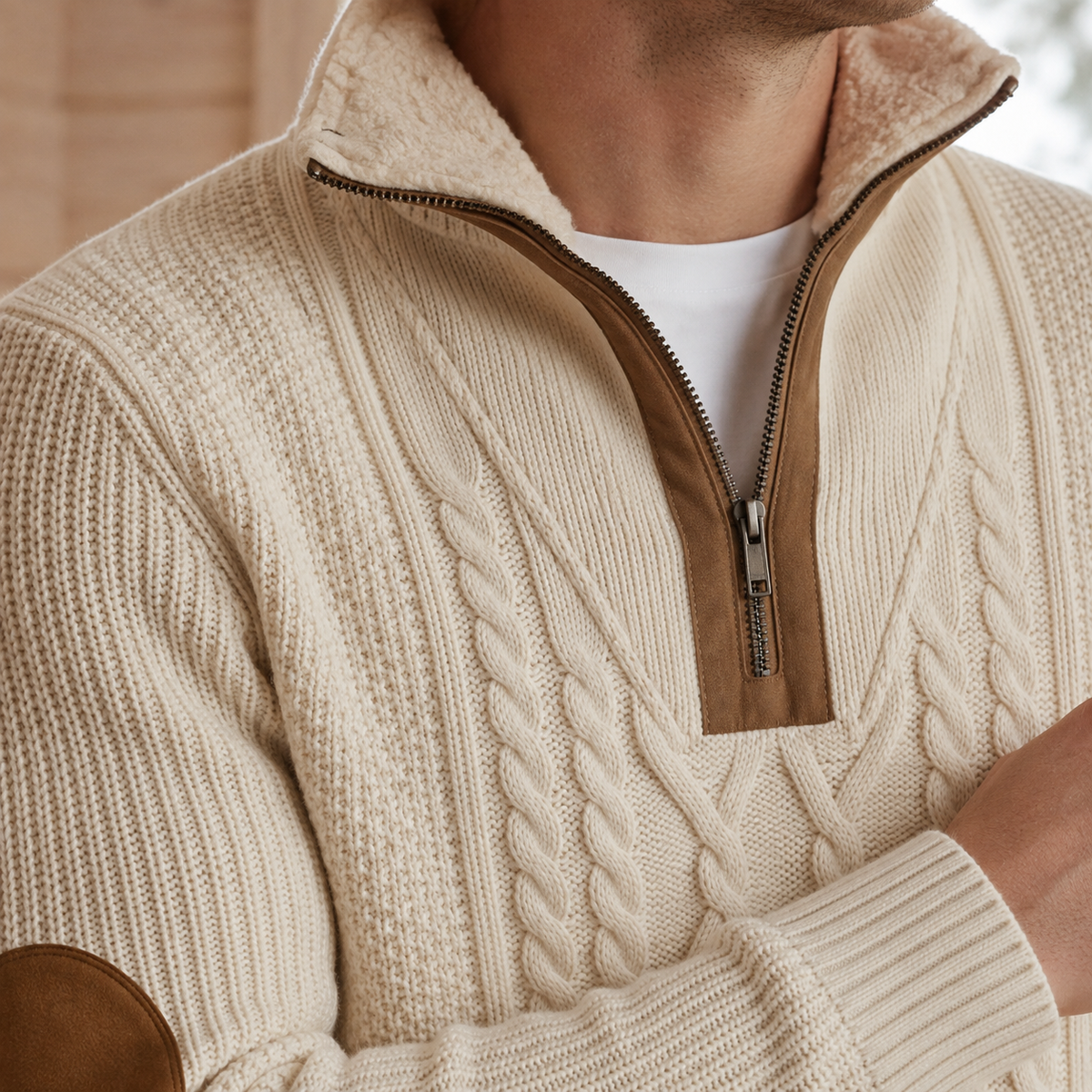 Pascal Cable Knit Sweater - Lead Product Detail