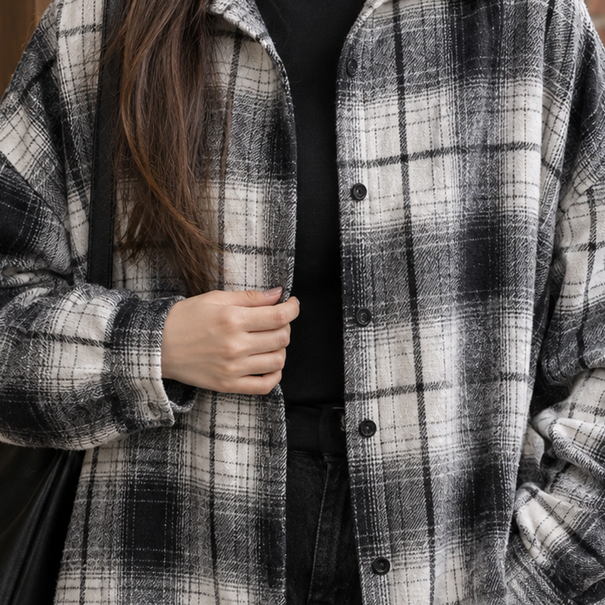 Estella-Jade Plaid Overshirt - Lead Product Detail